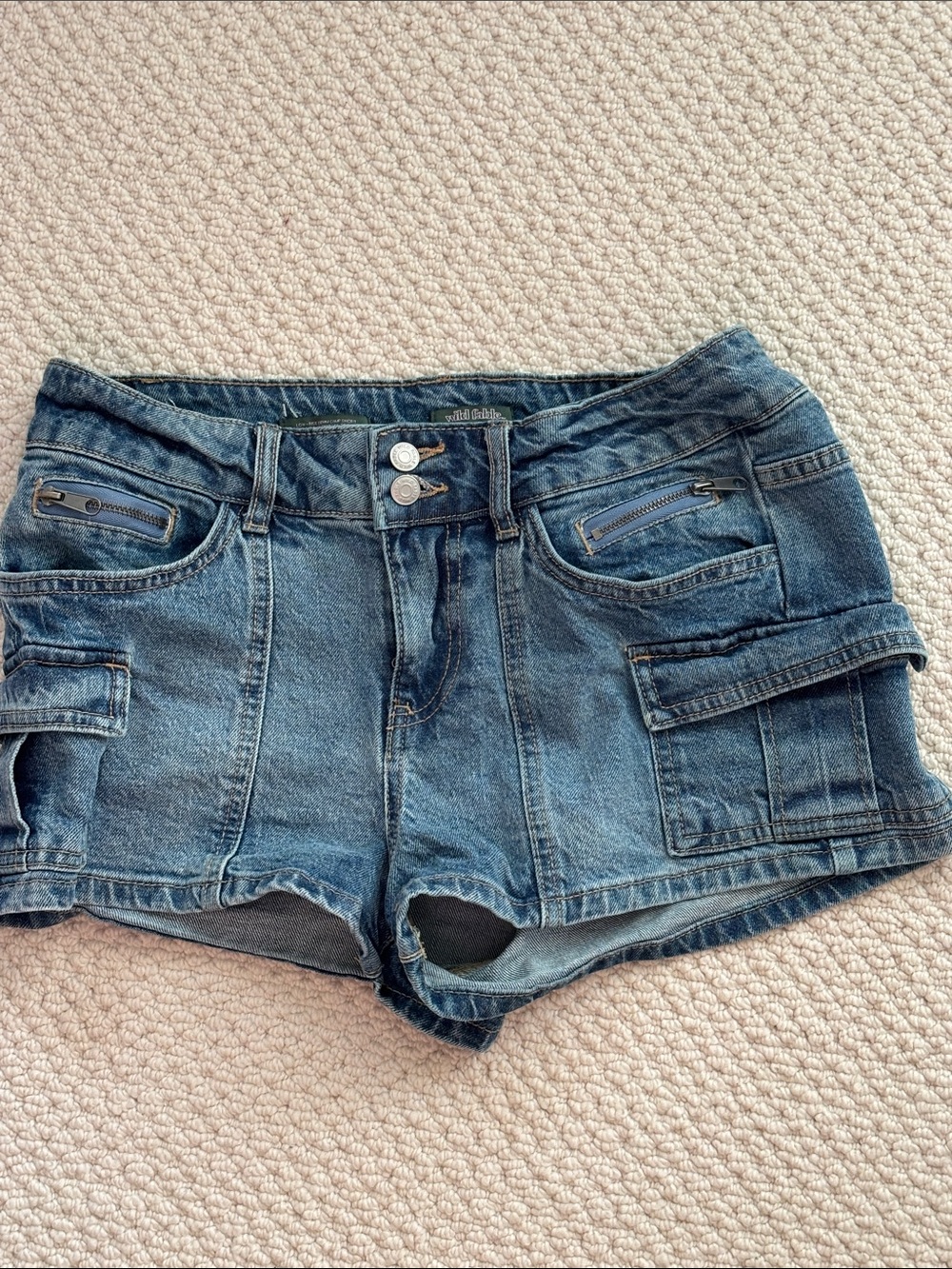 Denim Cargo Women’s Shorts - Blue